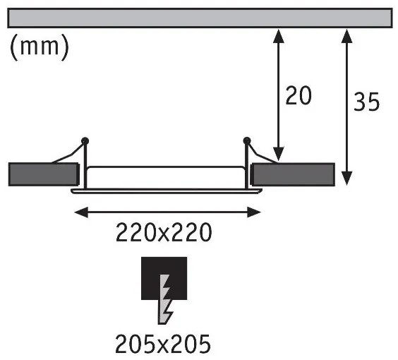 Corp de iluminat încastrat pentru baie LED/18W IP44 230V Paulmann 92066