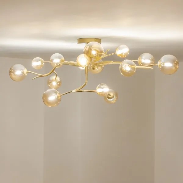 Lustră LED aplicată Brilagi MISTEL 15xG9/3W/230V auriu