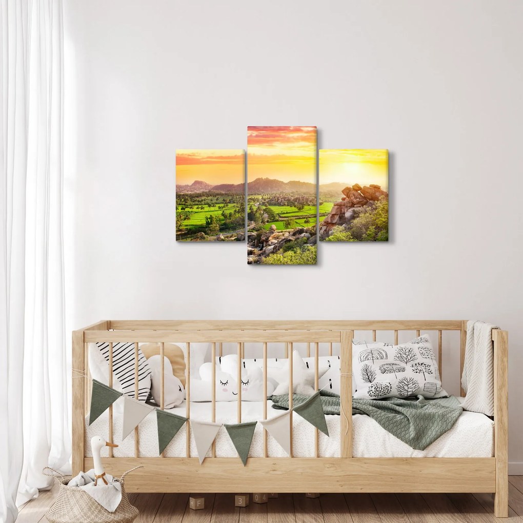 Tablou cu valea Hampi în India (90x60 cm)