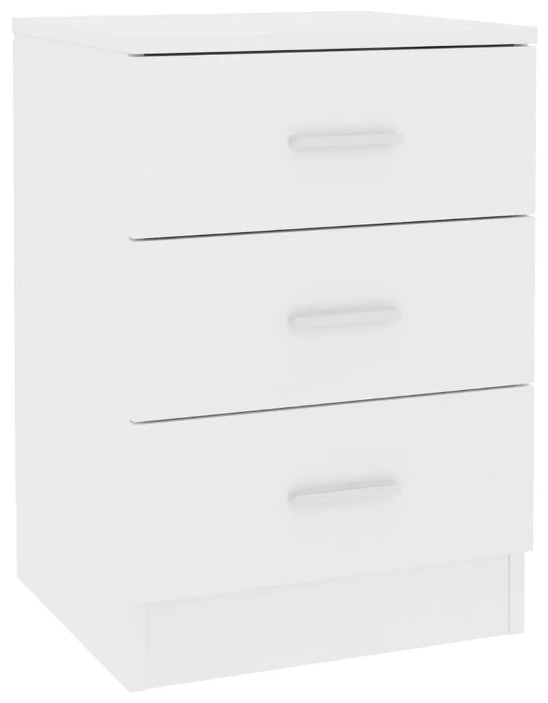 800450 vidaXL Noptieră, alb, 38x35x56 cm, lemn prelucrat