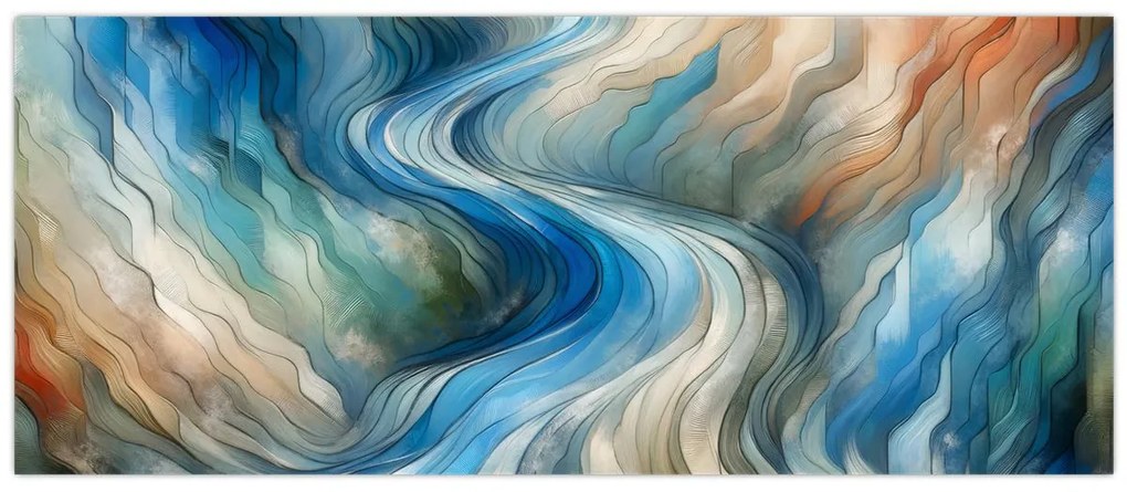 Tablou - Curent abstract (120x50 cm)