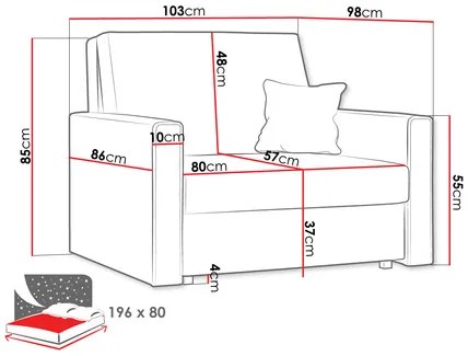 Fotoliu extensibil Clovea Bis Premium I (Albastru închis) (cu sp. depozitare). 1105648