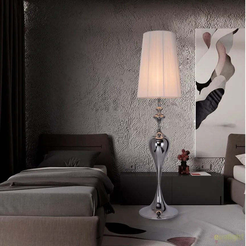 Lampadar elegant design modern, Lucie alb