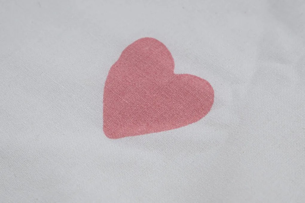 Lenjerie de pat din bumbac HEARTIS PINK crem Dimensiune lenjerie de pat: 70 x 80 cm | 140 x 200 cm