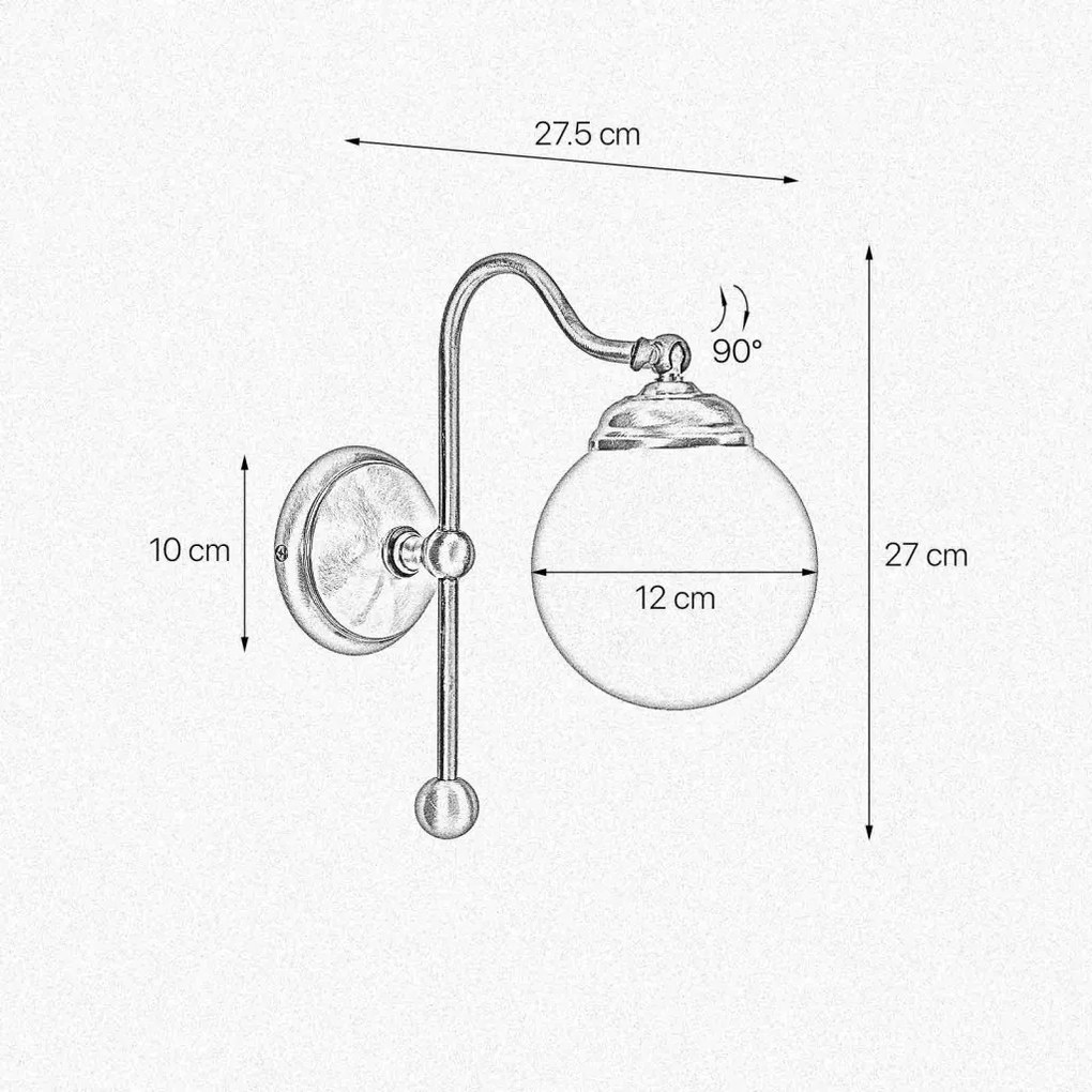 Aplica de perete din alama Globe