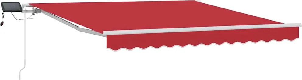 vidaXL Cortina Retractabilă Roșu 300 x 250 cm Material textil și oțel