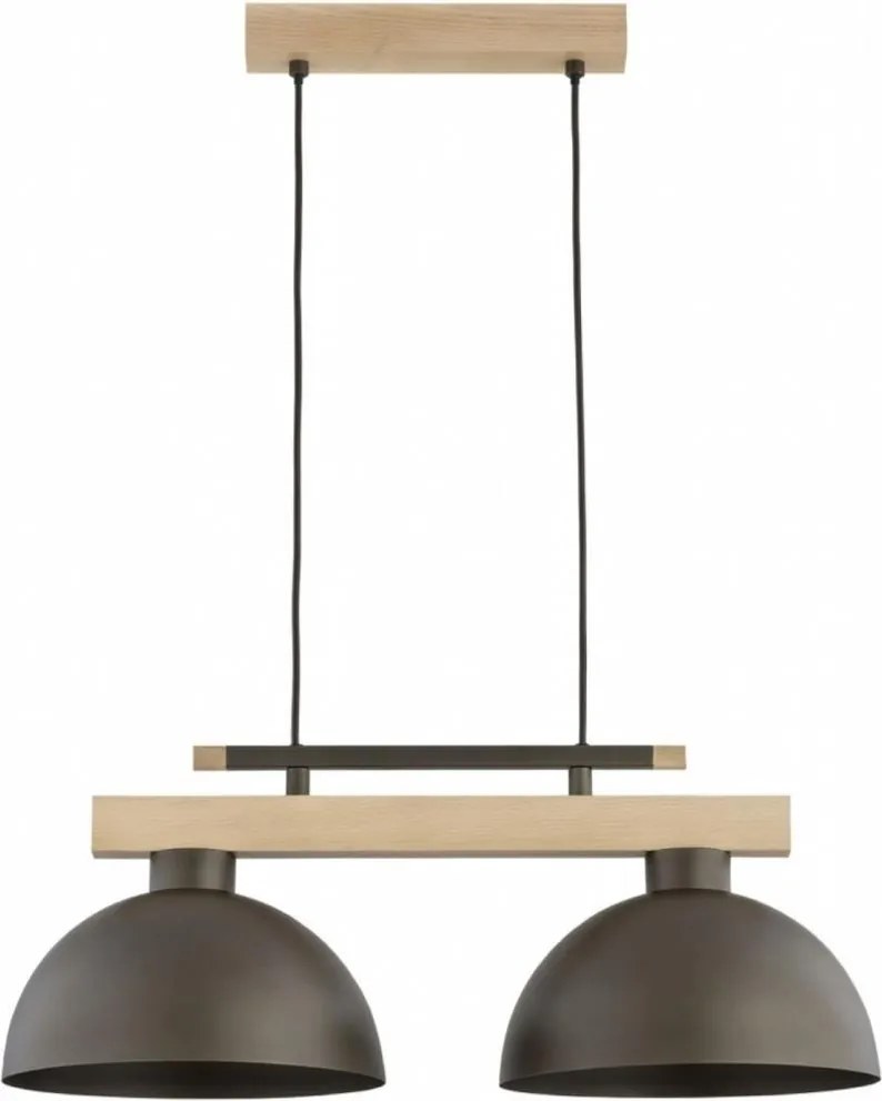 Candelabru suspendat pe cablu VERTA, 2 x E27, 15 W, 230 V, maro/bej