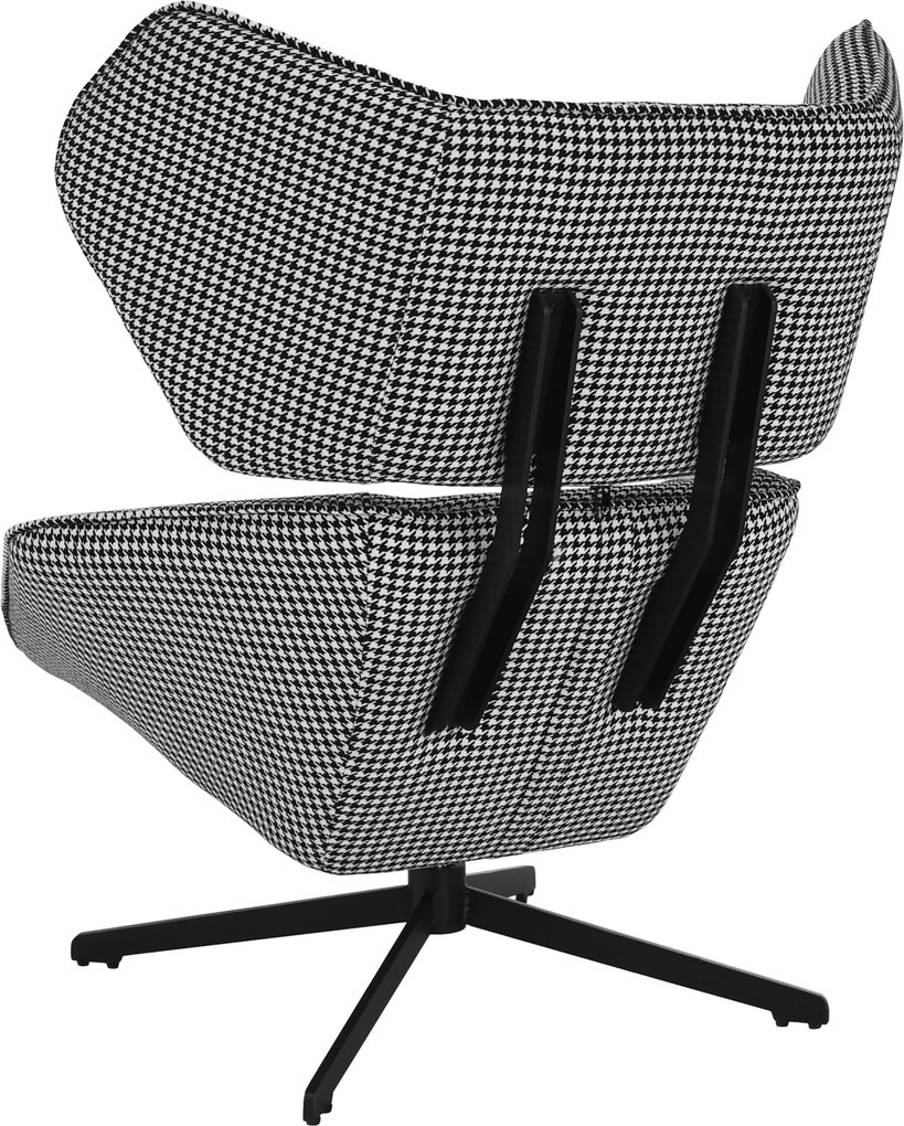 Scaun pivotant de lux, cu model / negru, KAILAN
