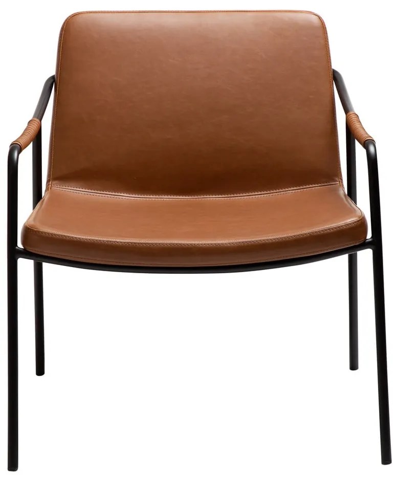 Fotoliu maro cu tapițerie din imitație de piele Boto – DAN-FORM Denmark