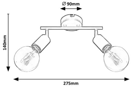 Spot LAMAR 2xE27/40W/230V Rabalux 3987