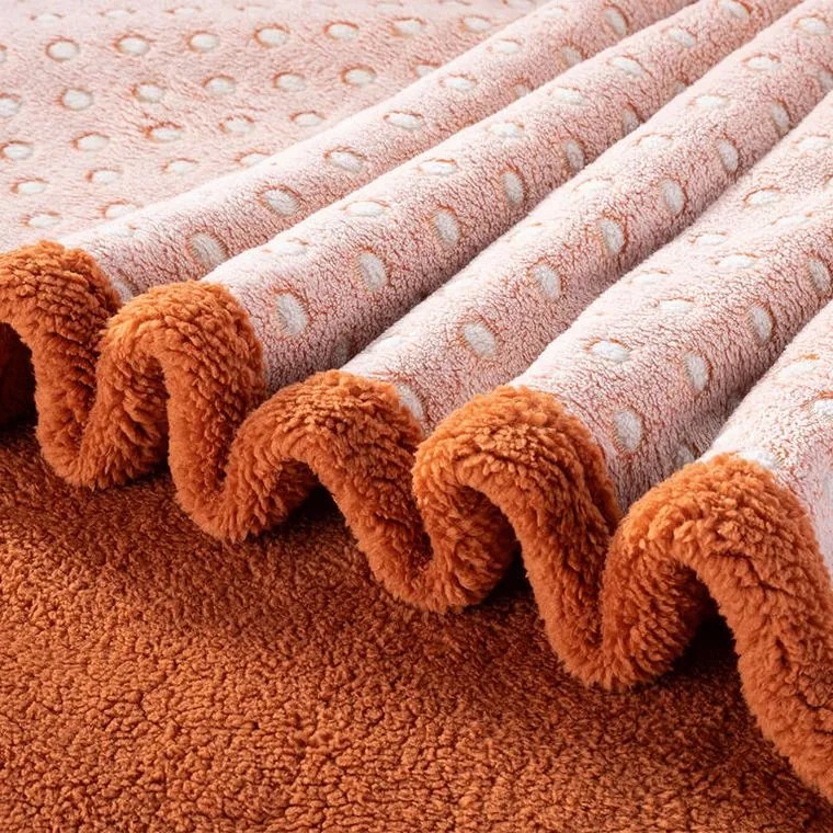 decoDoma Set cu blăniţă POLKA caramel 3 buc