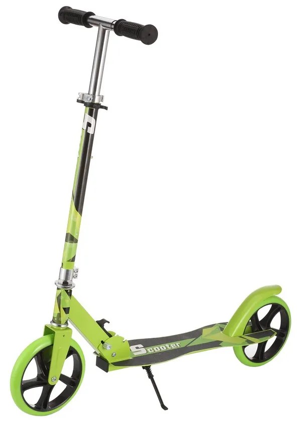 Trotineta copii si adolescenti NOVOKIDS™ Storm EVO PRO, Maxim 100 kg, Functie Super Brake, Maner reglabil pe inaltime, Diametru roata 200 mm, Verde