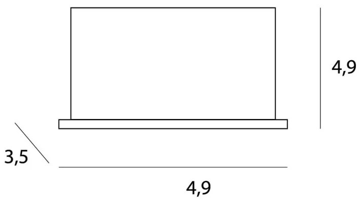 Corp incastrabil tavan fals cu 4 spoturi LED X-line