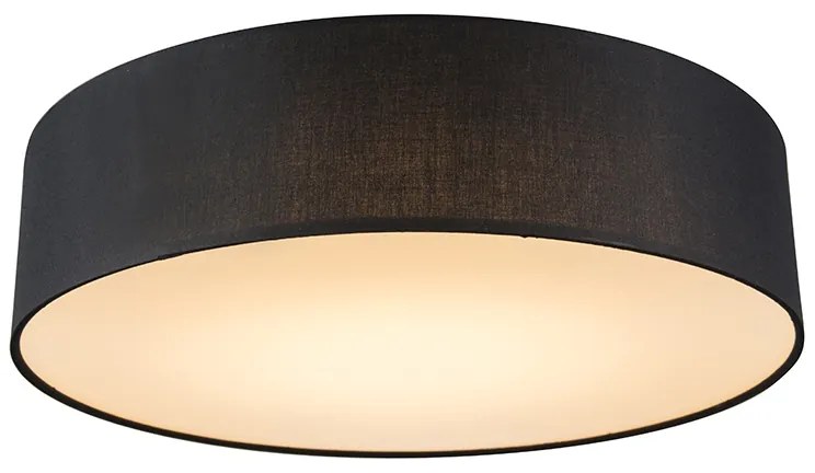 Plafoniera neagră 40 cm cu LED inclus - Drum LED