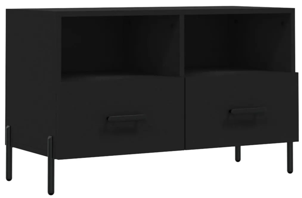 828981 vidaXL Comodă TV, negru, 80x36x50 cm, lemn prelucrat