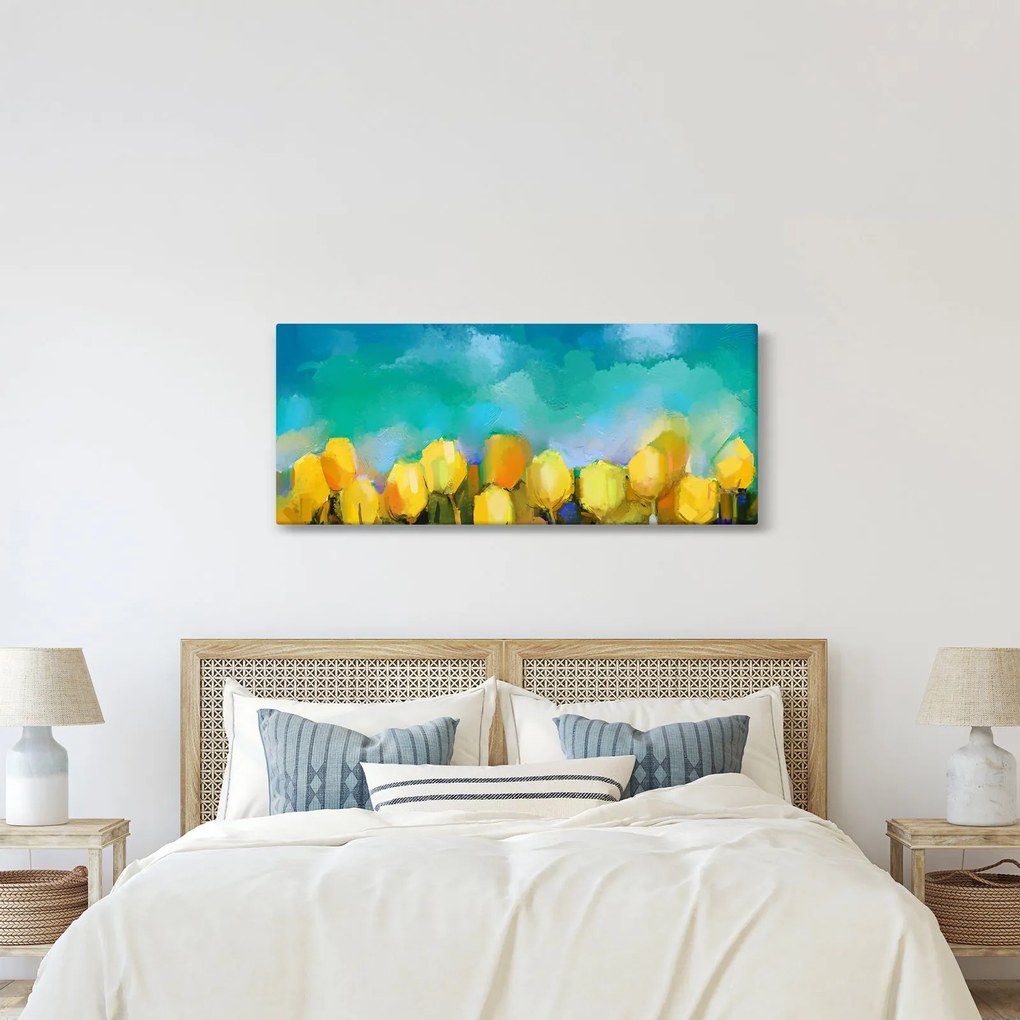 Tablou - Lalele galbene (120x50 cm)