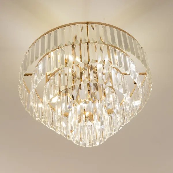 Lustră de cristal aplicată Brilagi CRYSTAL 5xE14/40W/230V auriu