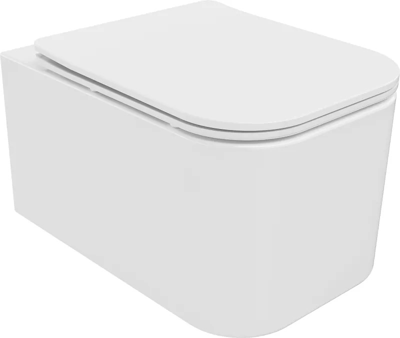 Mexen Elis vas de toaletă Rimless cu capac cu cădere lentă slim, duroplast, alb lucios - 30910600