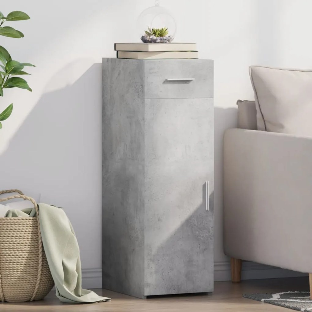 vidaXL Dulap, gri beton, 30x42,5x93 cm, lemn prelucrat