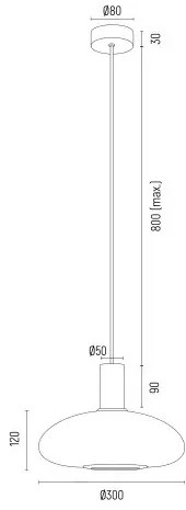 Lustra / Pendul design modern SAGUNTO 30cm, negru