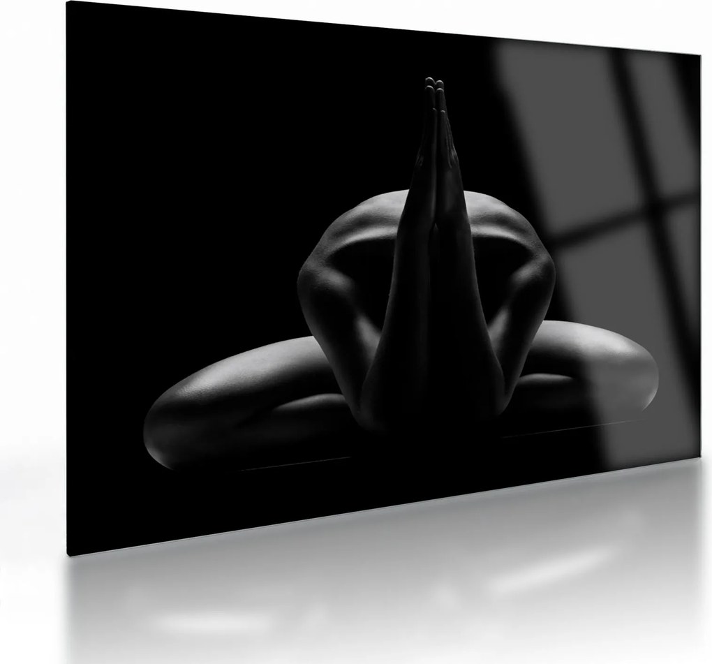 Tablou pe sticlă cu nud feminin (70x50 cm)