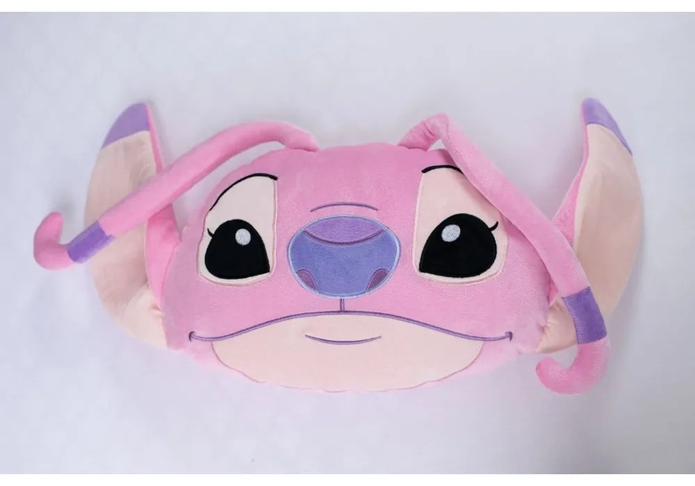Pernă pentru copii din polar/fleece 41x32 cm Lilo and Stitch "Angel Pink" – Jerry Fabrics