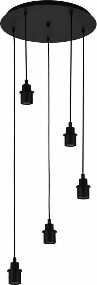 Eglo - Cablu de alimentare WRINGTON 5xE27/60W/230V negru