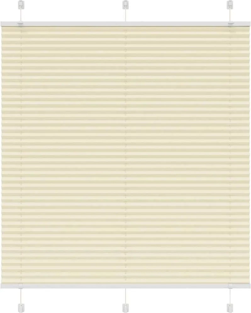 vidaXL Jaluzea plisată Crem 120x150 cm Lățime țesătură 119,4 cm