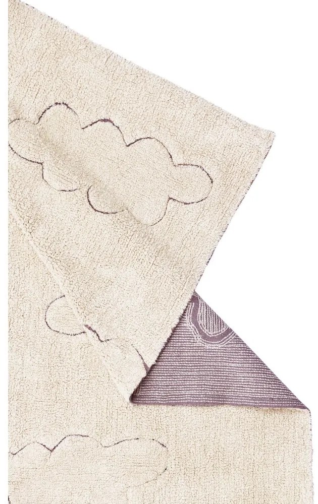 Covor pentru copii crem lavabil/țesut manual din bumbac 120x160 cm Clouds – Lorena Canals