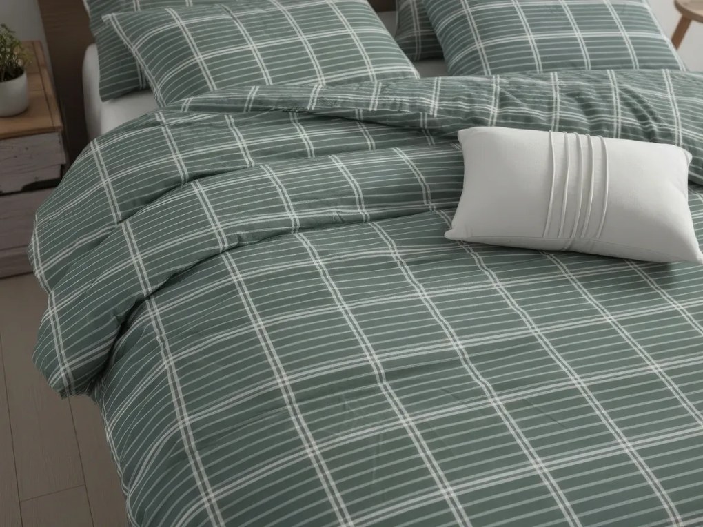 Lenjerie de pat din bumbac Renforce FIOREA verde Dimensiune lenjerie de pat: 70 x 90 cm | 140 x 200 cm