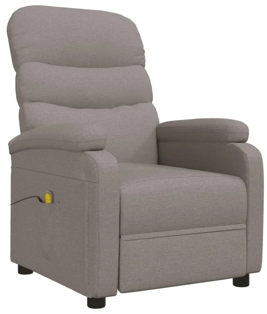 321234 vidaXL Scaun de masaj, taupe, țesătură