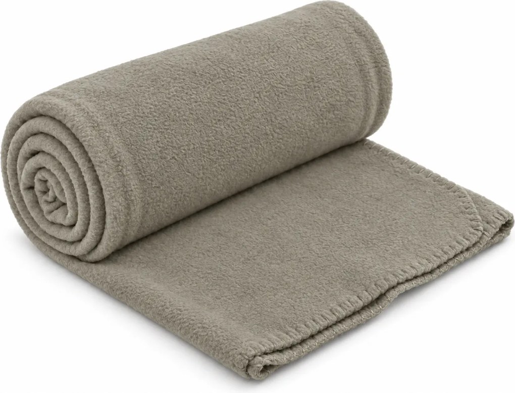 Patura din fleece FLEORA, cappuccino Dimensiune: 180 x 200 cm