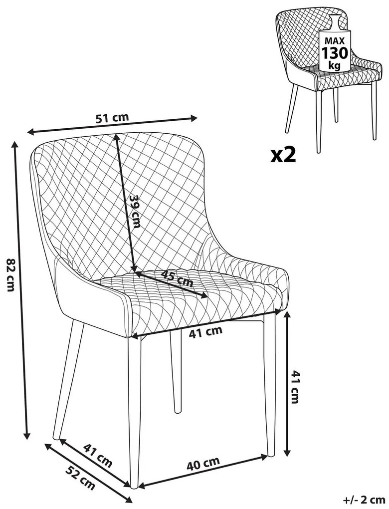 Set 2 buc. scaune pentru sufragerie Soho (albastru). 1010074