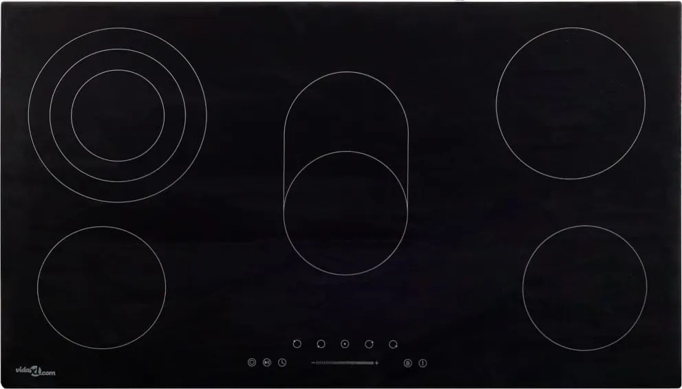 vidaXL Plită ceramică cu 5 arzătoare, control tactil, 77 cm, 8500 W