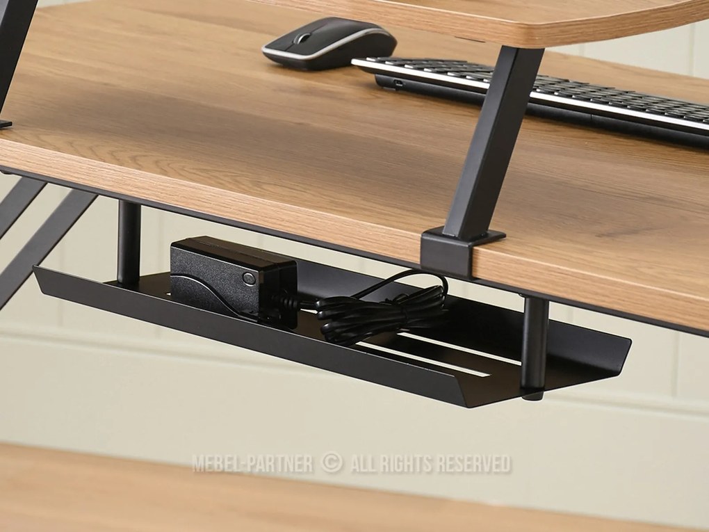 Masă PC Matts 140 (stejar + negru). 1109791