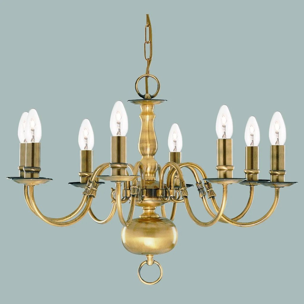 Candelabru traditional stil clasic Flemish alama 8L 1019-8AB SRT