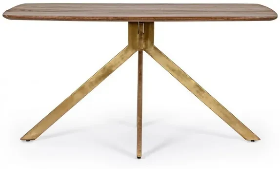 Masa dining pentru 6 persoane maro din lemn de Mango, 150 cm