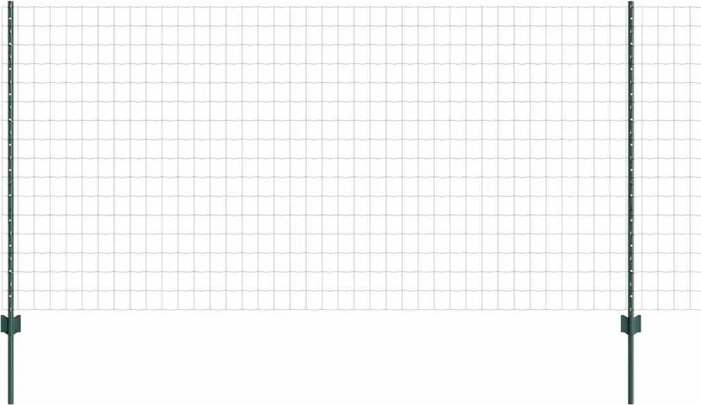 vidaXL Gard cu Stâlp Verde 1,2 x 10 m Oțel