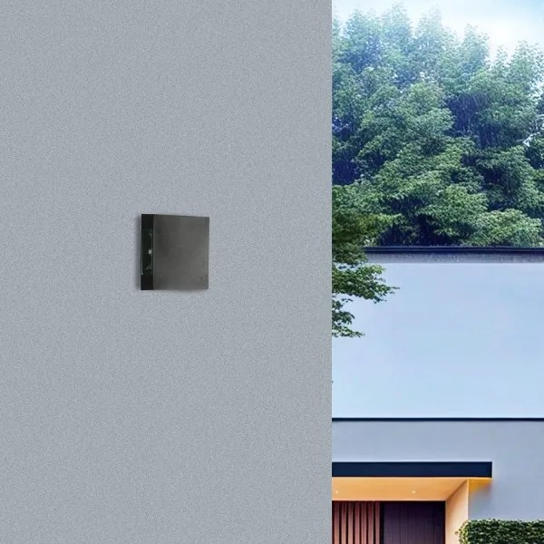 Brilagi - Aplica LED de perete pentru exterior QUADRAY LED/4W/230V neagră IP65