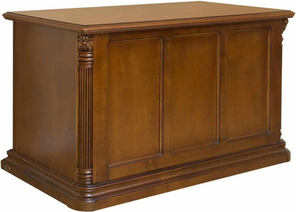 Birou lemn masiv nuc Valerio, 140 × 75 × 81 cm