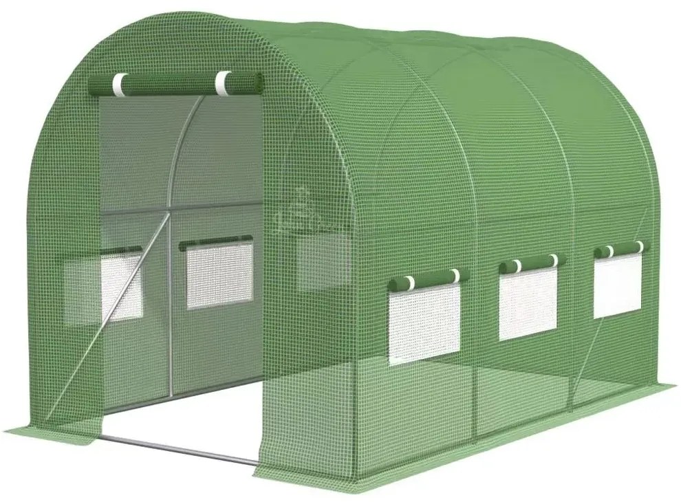 Tunel folie de gradina 2 x 2 x 2 m, verde
