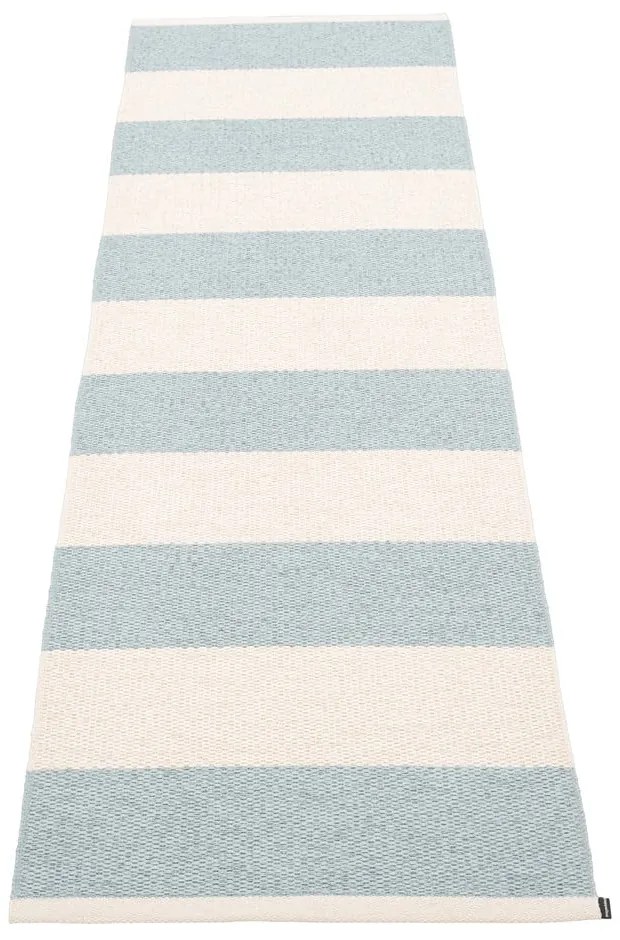 Covor tip traversă pentru interior și exterior albastru deschis/crem 70x225 cm Bob Blue Fog – Pappelina