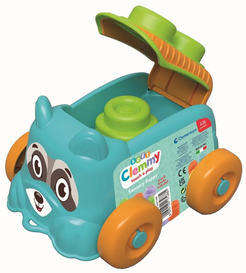 JUCARIE EDUCATIONALA SOFT CLEMMY CATEL ALBASTRU CU CUBURI MOI - CLEMENTONI (CL17488)