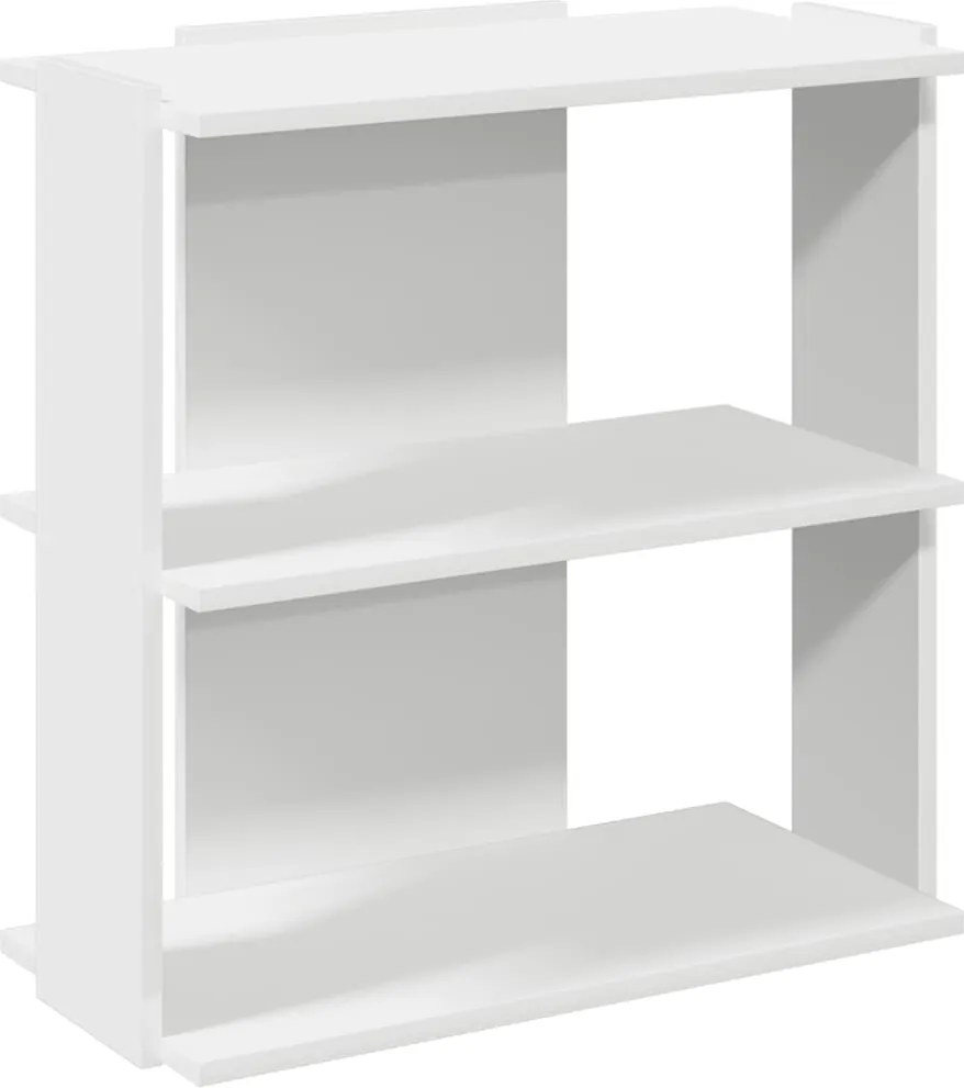 vidaXL Bibliotecă cu 3 niveluri, alb 60x30x60 cm lemn prelucrat