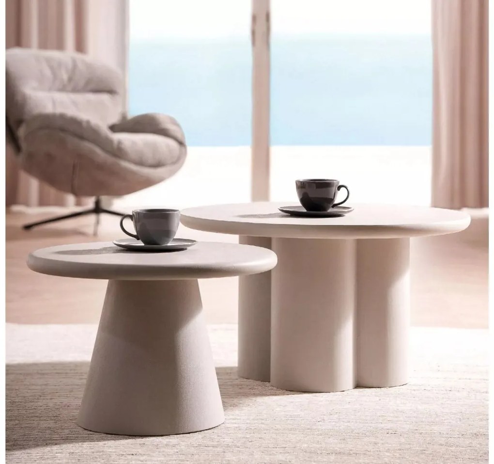 Masa de cafea Aurora gri deschis ø60/h40 cm