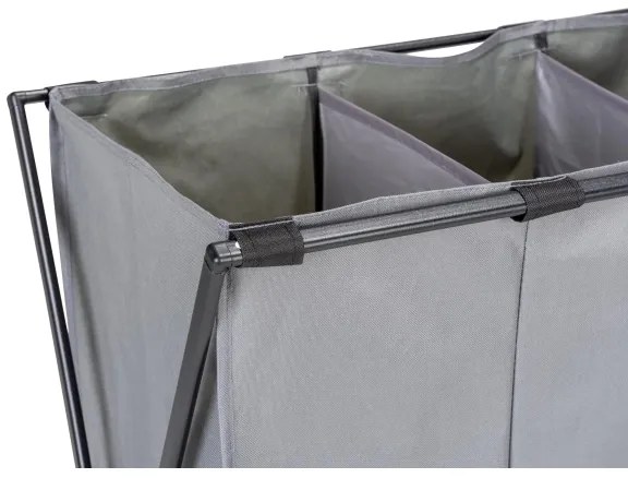 WENKO Coș de rufe TRIO, 69 x 76 cm, gri/negru - 71297800