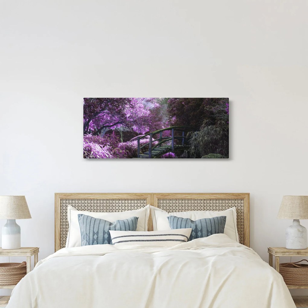 Tablou -cu grădina violetă (120x50 cm)