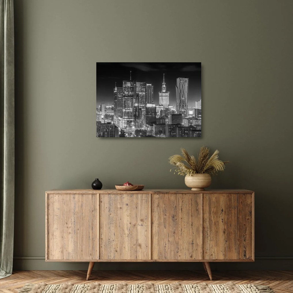 Tablou pe sticlă - Alb și negru New York (70x50 cm)