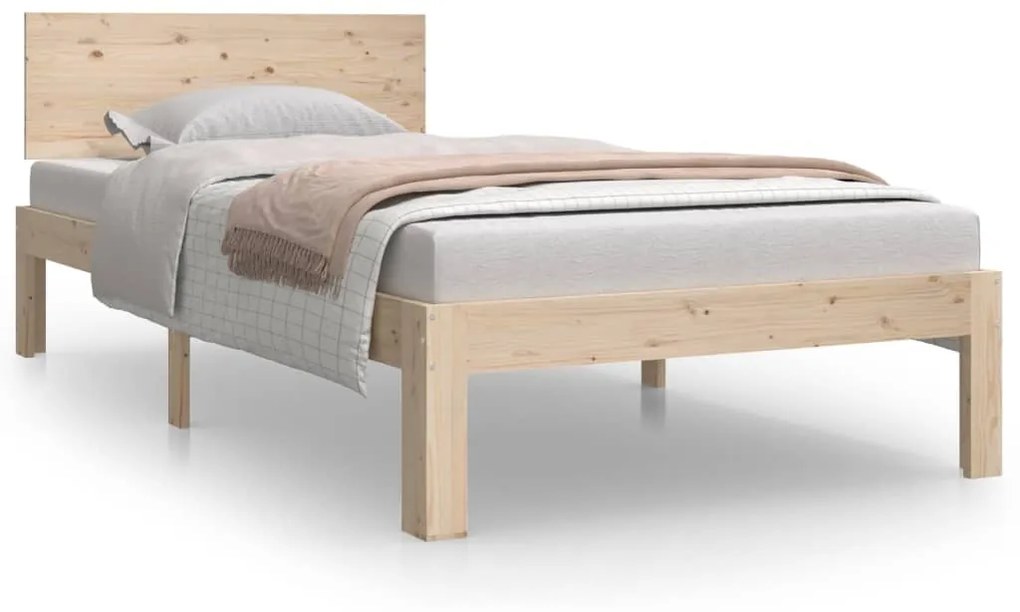 810460 vidaXL Cadru de pat single, 90x190 cm, lemn masiv