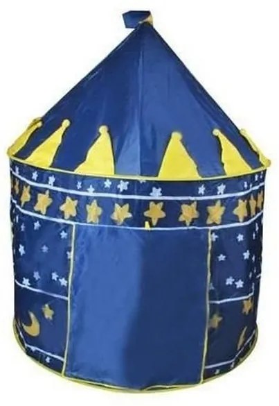 Cort de Joaca Pop-up XXL Pentru Copii NOVOKIDS™ Blue Castle, Pentru interior si exterior, Geanta transport inclusa, Dimensiuni 105X135 cm, Model